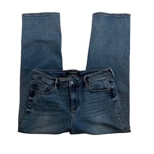 Liverpool Kennedy Crop Straight Jeans Womens Size 10 30 Blue Wash Denim